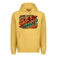Antique Gold western aztec background pattern Premium Hoodie - OliviaCreatesArt