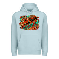 Blue Mist western aztec background pattern Premium Hoodie - OliviaCreatesArt