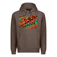 Coffee western aztec background pattern Premium Hoodie - OliviaCreatesArt