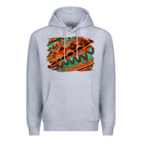 Heather Grey western aztec background pattern Premium Hoodie - OliviaCreatesArt