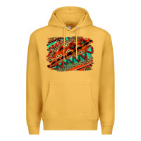 Mustard western aztec background pattern Premium Hoodie - OliviaCreatesArt