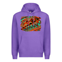 Purple western aztec background pattern Premium Hoodie - OliviaCreatesArt