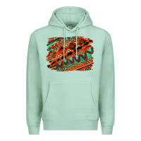 Seafoam western aztec background pattern Premium Hoodie - OliviaCreatesArt