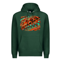 Sports Green western aztec background pattern Premium Hoodie - OliviaCreatesArt