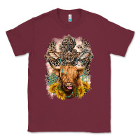Burgundy Western Heifer Cow with crosses Classic Tee - LillyAllenDesigns