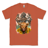 Copper Western Heifer Cow with crosses Classic Tee - LillyAllenDesigns