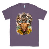 Lavender Western Heifer Cow with crosses Classic Tee - LillyAllenDesigns