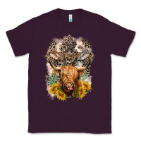 Plum Western Heifer Cow with crosses Classic Tee - LillyAllenDesigns