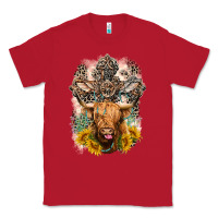 Red Western Heifer Cow with crosses Classic Tee - LillyAllenDesigns