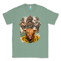 Sage Western Heifer Cow with crosses Classic Tee - LillyAllenDesigns