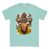 Seafoam Western Heifer Cow with crosses Classic Tee - LillyAllenDesigns