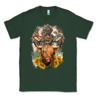 Sports Green Western Heifer Cow with crosses Classic Tee - LillyAllenDesigns