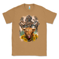 Toasted Coconut Western Heifer Cow with crosses Classic Tee - LillyAllenDesigns