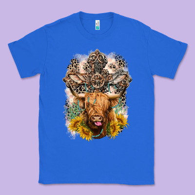 Western Heifer Cow With Crosses Classic Tee Designed By Lillyallendesigns