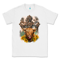 White Western Heifer Cow with crosses Classic Tee - LillyAllenDesigns