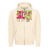 Sandshell Summer Girls Flamingo Zipper Hoodie - CowCowDesign