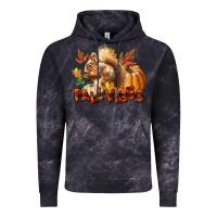 Cloud Black Fall Vibes Squirrel Vintage Hoodie - LillyAllenDesigns