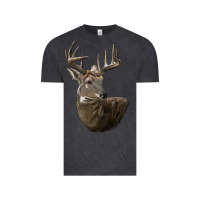 Vintage Black white tailed buck deer head Vintage Tee - LillyAllenDesigns