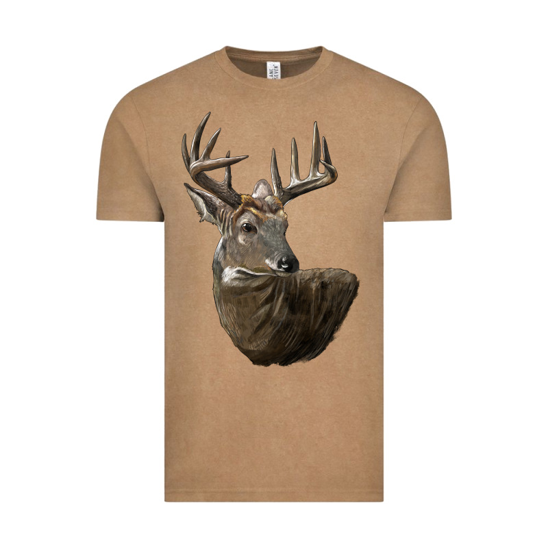 White Tailed Buck Deer Head Vintage Tee by LillyAllenDesigns | Teevron