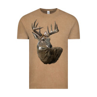 Vintage Coffee white tailed buck deer head Vintage Tee - LillyAllenDesigns