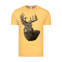 Vintage Mustard white tailed buck deer head Vintage Tee - LillyAllenDesigns