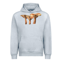Heather Grey lactarius rufus mushroom Urban Hoodie - LillyAllenDesigns