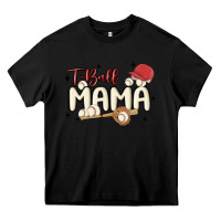 Black t ball mama baseball Heavy Core Tee - MaliasSmallBusiness