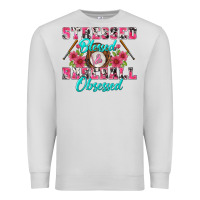 Dove Grey stressed blessed & baseball obsessed Premium Sweatshirt - BundleAndBundleShop
