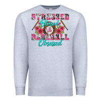 Heather Grey stressed blessed & baseball obsessed Premium Sweatshirt - BundleAndBundleShop