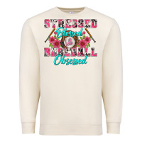 Sandshell stressed blessed & baseball obsessed Premium Sweatshirt - BundleAndBundleShop