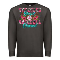 Smoke stressed blessed & baseball obsessed Premium Sweatshirt - BundleAndBundleShop