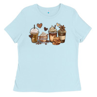 Baby Blue melanin afro coffee cups Ladies Tee - MaliasSmallBusiness