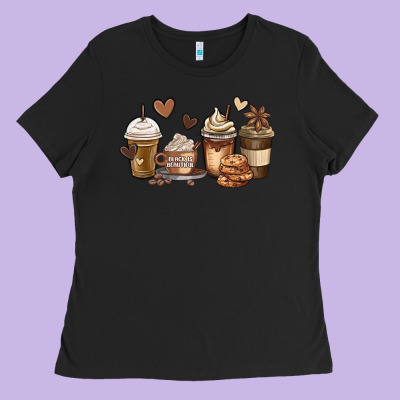 Melanin Afro Coffee Cups Ladies Tee Designed By Maliassmallbusiness