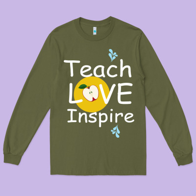 Teach Love Inspire Long Sleeve Tee Designed By Bettercallsaul