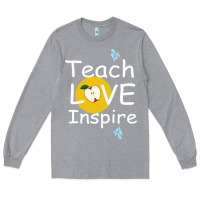 Heather Grey teach love inspire Long Sleeve Tee - Bettercallsaul