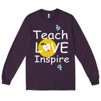 Plum teach love inspire Long Sleeve Tee - Bettercallsaul