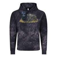 Cloud Black Black Angus Calf Illustrations Vintage Hoodie - LillyAllenDesigns