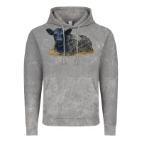 Cloud Rock Black Angus Calf Illustrations Vintage Hoodie - LillyAllenDesigns