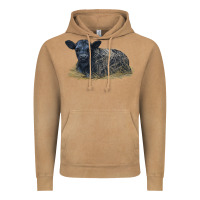 Black Angus Calf Illustrations Vintage Hoodie | Teevron