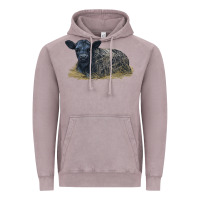 Vintage Zinc Black Angus Calf Illustrations Vintage Hoodie - LillyAllenDesigns