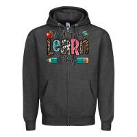 Charcoal Heather y'all gonna learn today Zipper Hoodie - OliviaCreatesArt