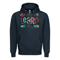 Navy y'all gonna learn today Zipper Hoodie - OliviaCreatesArt