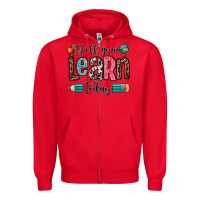 Red y'all gonna learn today Zipper Hoodie - OliviaCreatesArt