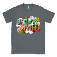 Charcoal Heather Grow In Faith Classic Tee - LillyAllenDesigns