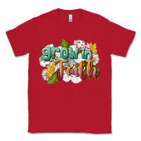 Red Grow In Faith Classic Tee - LillyAllenDesigns