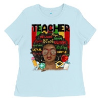 Baby Blue black woman teacher Ladies Tee - MaliasSmallBusiness