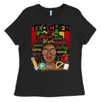 Black black woman teacher Ladies Tee - MaliasSmallBusiness