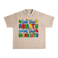 French Oak see the ability not the disability Urban Heavy Tee - Artiststas
