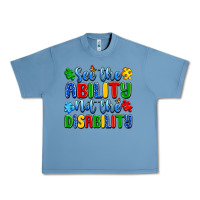 Pebble Blue see the ability not the disability Urban Heavy Tee - Artiststas