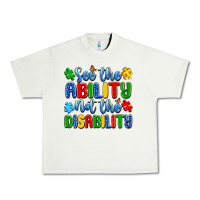 Pistachio see the ability not the disability Urban Heavy Tee - Artiststas